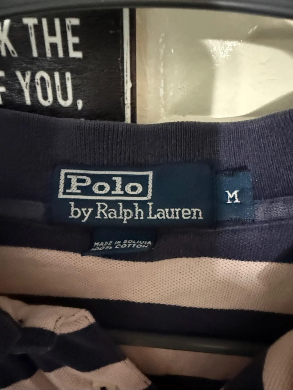 Ralph Lauren Pink and Navy Striped Polo Shirt